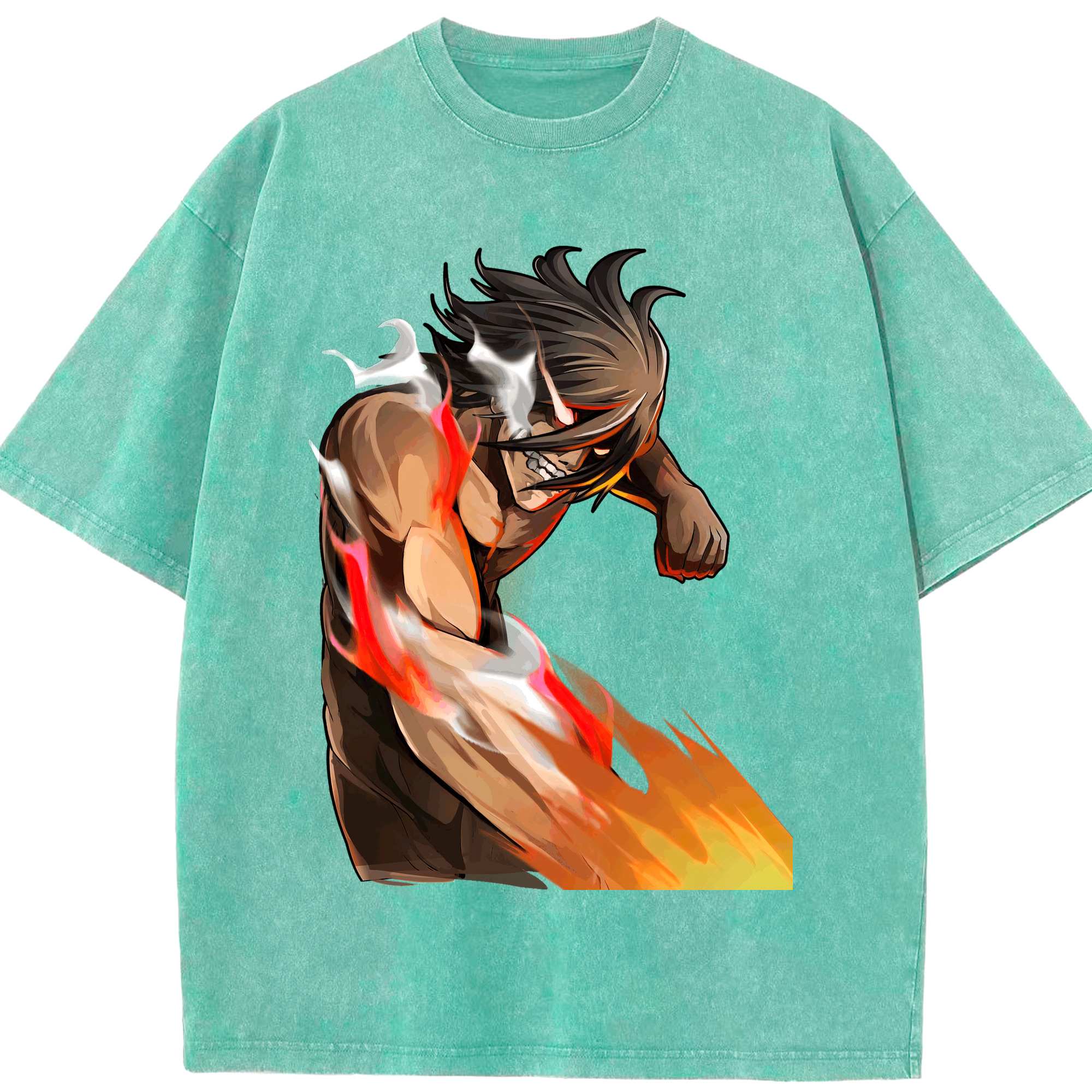 （画像用） 進撃の巨人 Attack on Titan 綿100% ヴィンテージ風 半袖Tシャツ（フロントプリント）
